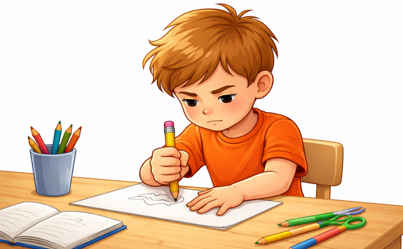 Mon enfant tient mal son crayon : faut-il s’inquiéter ?