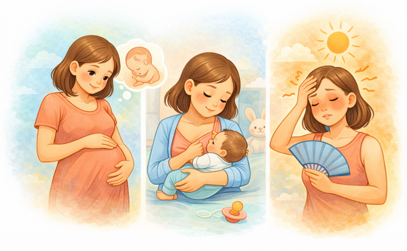 femmes enceinte, en post partum ou en ménopause qui ont des problèmes