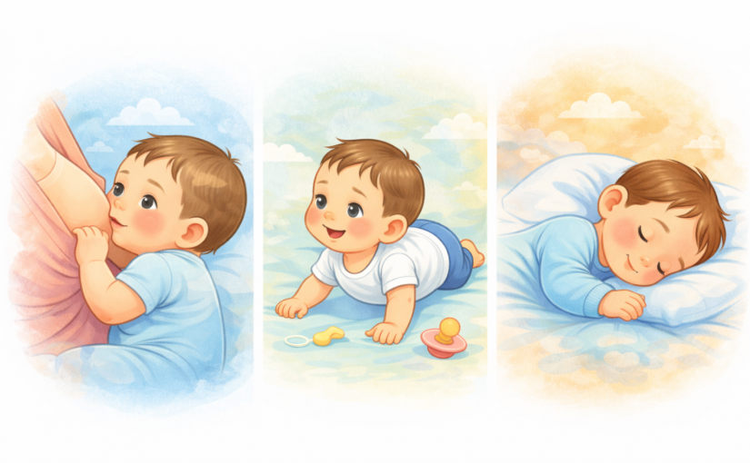 bébé qui a du mal à teter, un autre avec un retard de motricité et un autre qui dort avec la tete toujours du meme coté et qui s'applatit