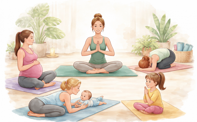 yoga thérapeutique pour femme enceinte, enfant, bébé