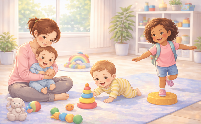 atelier motricité enfant et bébé parent bébé exploration mouvement