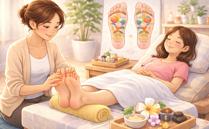 séance de réflexologie plantaire massage des pieds bien être et détente Bruz